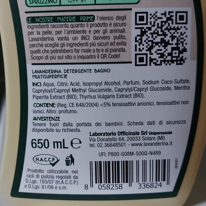photo of Lavanderina Detergente Bagno Mentolato shared by @tt8 on  02 Jan 2023 - review