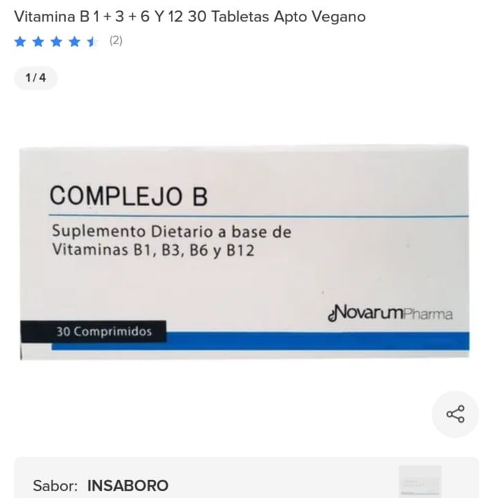 review photo of novarum Complejo vitamínico B1, B3, B6 y B12 shared by @brxana on 21 Nov 2020 - review