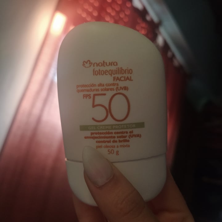 photo of Natura Fotoequilibrio Facial Gel Crema Protectora FPS 50 shared by @carinci on  01 Nov 2021 - review