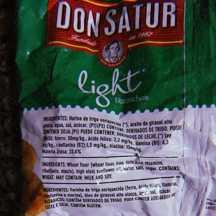 photo of Don Satur Bizcochos Light shared by @nanicuadern on  03 Jul 2021 - review