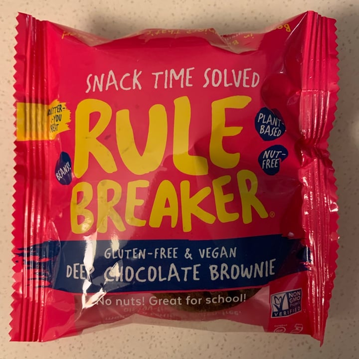 photo of Rule Breaker Snacks deep chocolate brownie shared by @onehungryvegan on  09 Mar 2021 - review