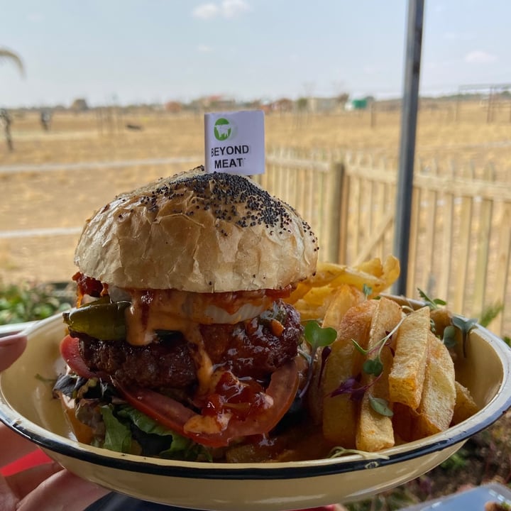 photo of Asher's Corner Cafe @ Ashers Farm Sanctuary Beyond Burger shared by @plantbasedstorm on  19 Jun 2021 - review
