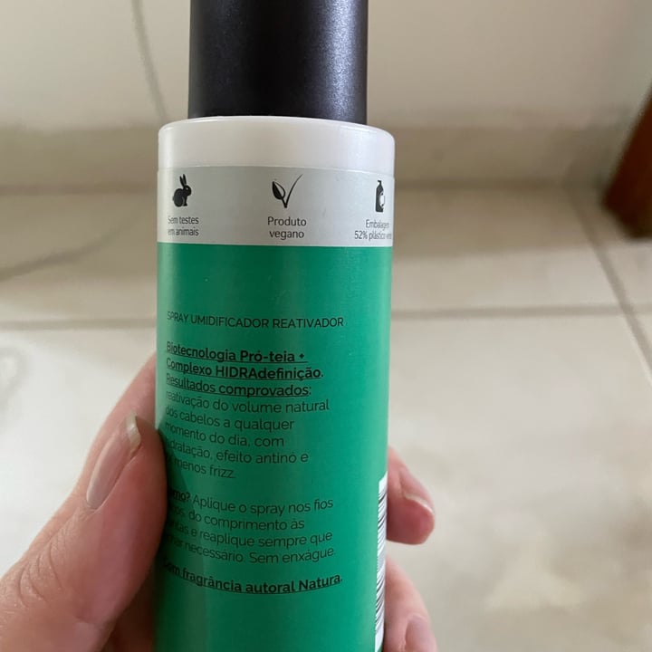 photo of Natura Lumina Spray Umidificador Reativador shared by @lyagobetti on  08 May 2022 - review