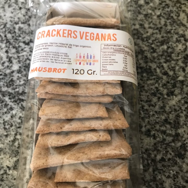 photo of Hausbrot Crackers Veganas shared by @hipernova on  24 Sep 2021 - review
