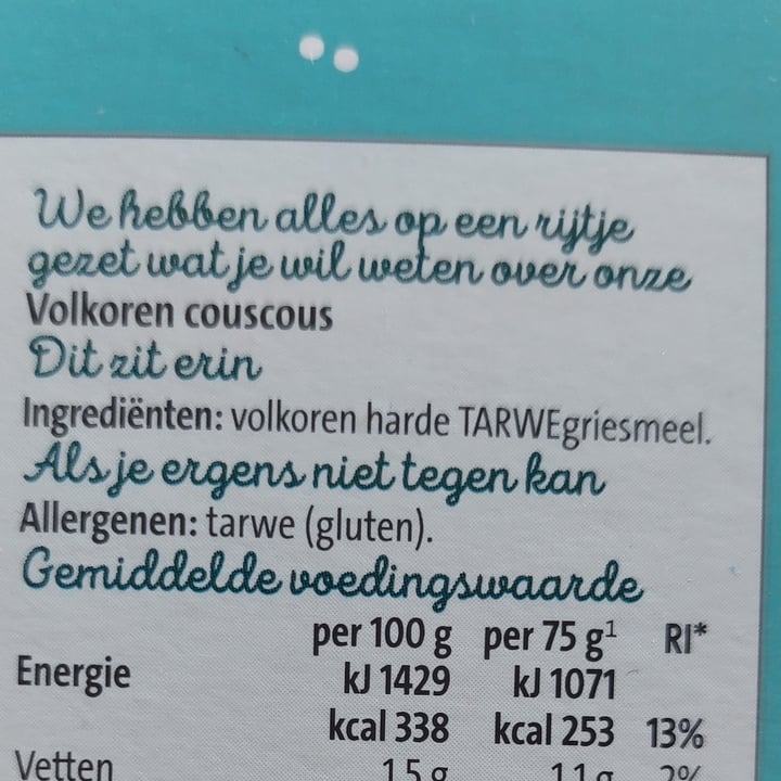 review photo of Jumbo Durum couscous Volkoren shared by @saschazelf on 08 Apr 2022 - review