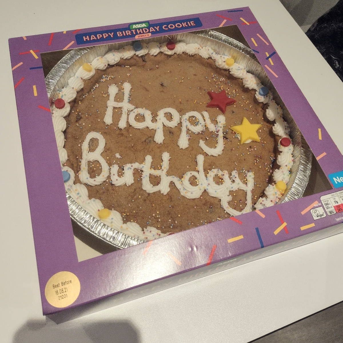 ASDA Happy birthday Cookie cake Reviews abillion