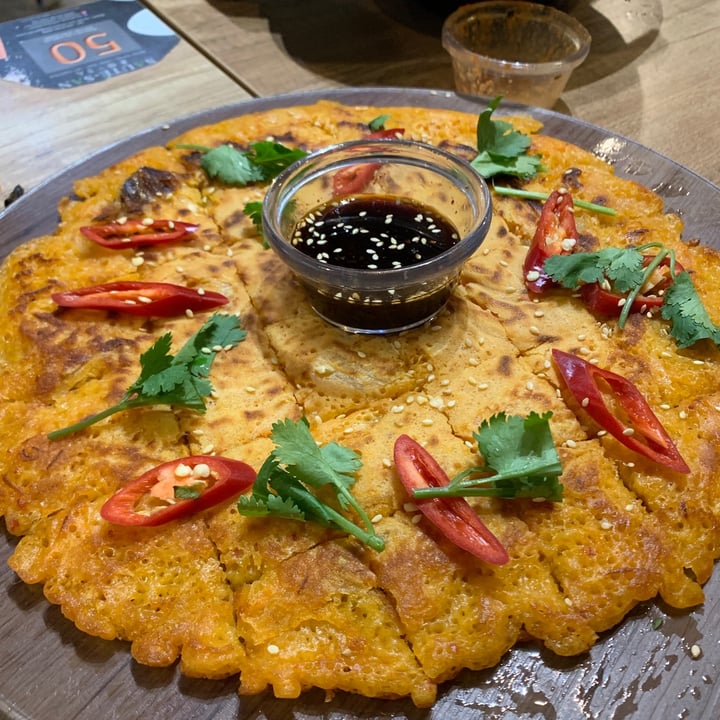 photo of Saute-San Kimchi Pancake shared by @happyveg on  13 May 2021 - review