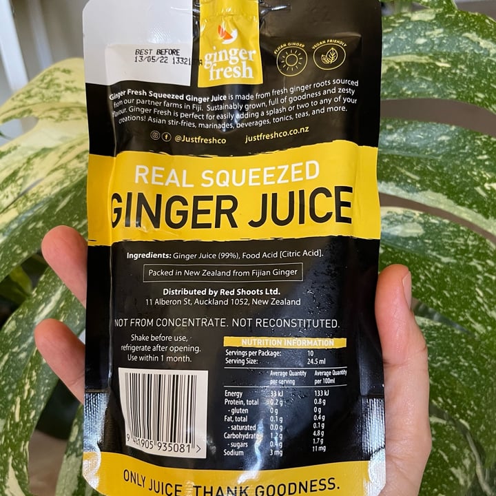 photo of Just fresh Co Ginger Juice shared by @carlaoliveira on  01 Feb 2022 - review
