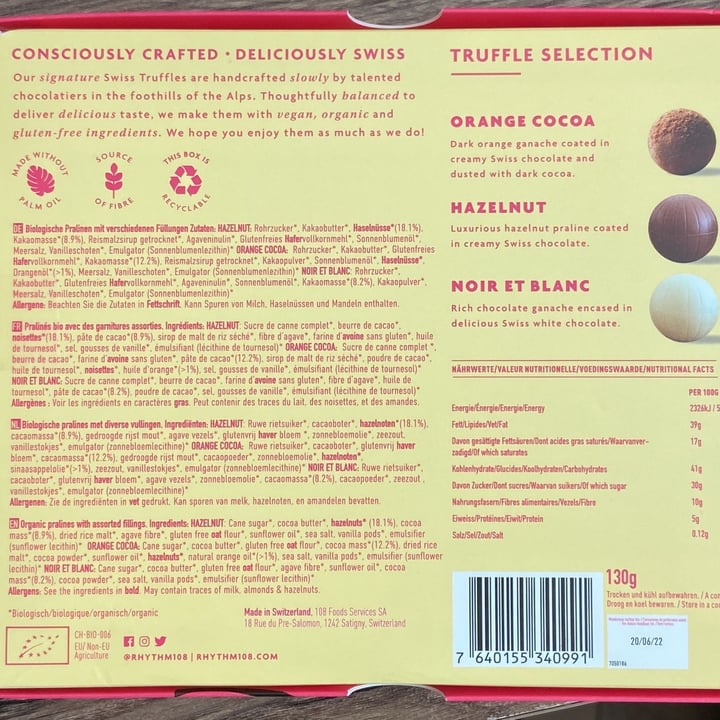 photo of Rhythm 108 Chocolate Truffle shared by @vegantravels on  29 Sep 2021 - review