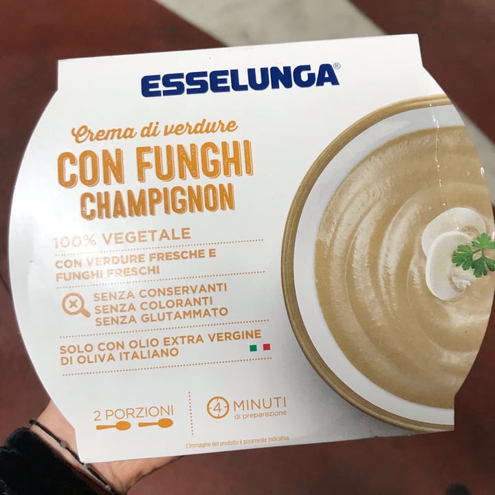 photo of  Esselunga Crema di verdure con funghi champignon shared by @carmelau on  05 Feb 2021 - review