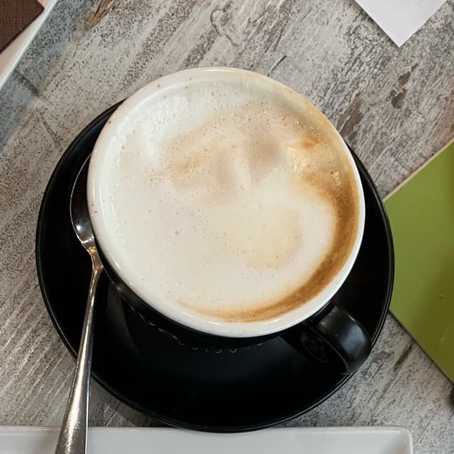 「cappuccino di soia」の料理の写真