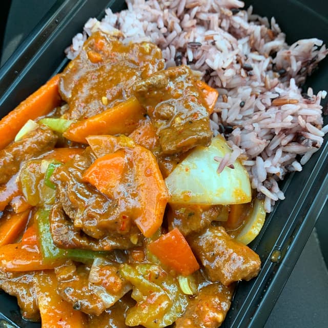 Photo of the dish “Black Bean UnBeef with Rice”
