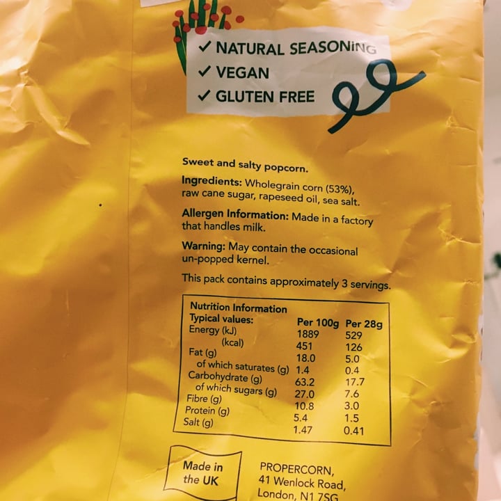 review photo of Proper Corn Sweet & Salty Popcorn shared by @scynsa on 04 Jul 2021 - review