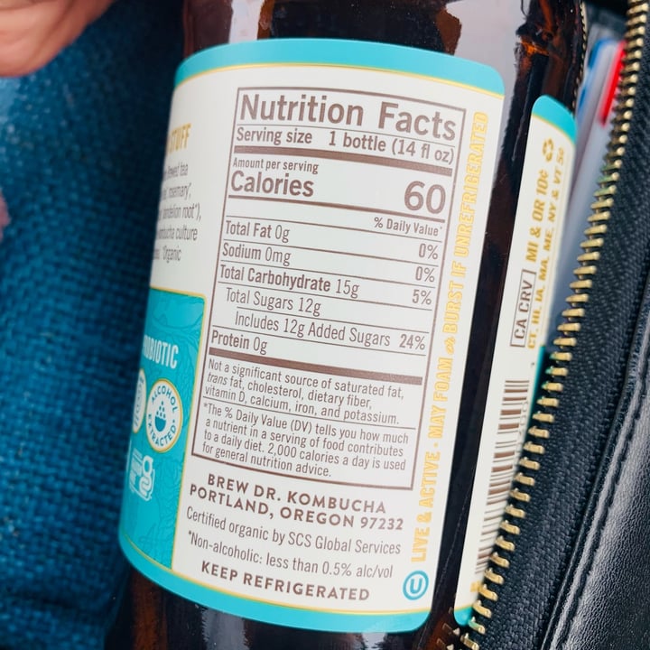 photo of Brew Dr. Kombucha Clear Mind shared by @iamgodschild on  30 Nov 2021 - review