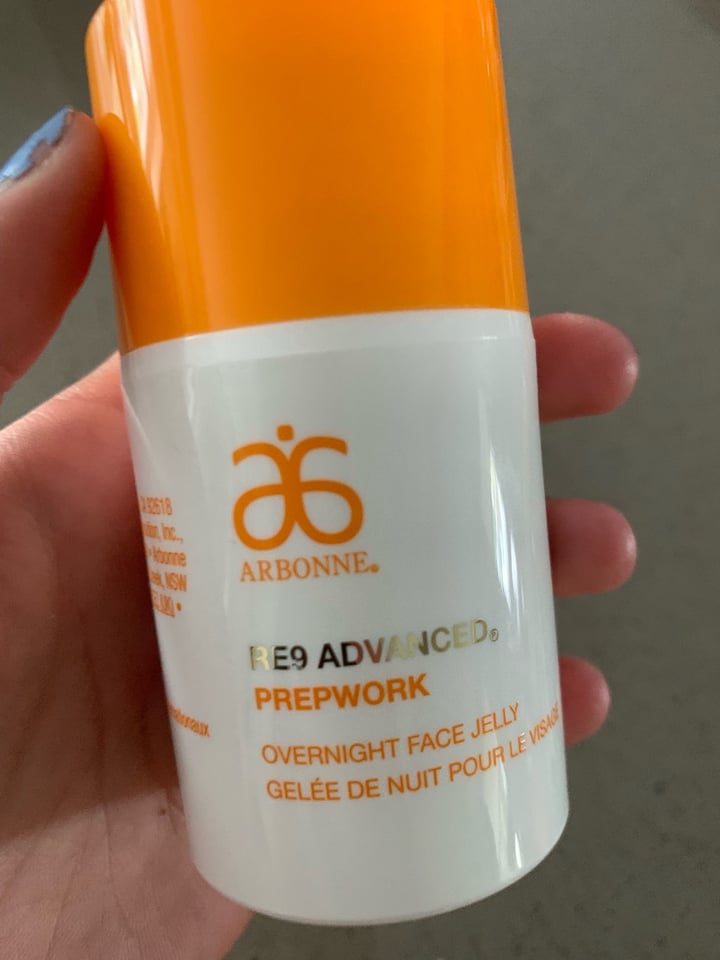 photo of Arbonne Re9 overnight facejelly shared by @chloetunstill on  12 Aug 2019 - review
