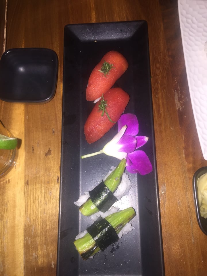 photo of Shizen Vegan Sushi Bar & Izakaya Okra and tomato sashimi shared by @klc on  03 Oct 2018 - review