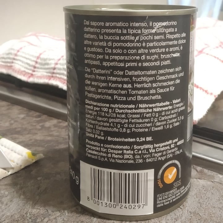 review photo of Despar premium Datterini In Succo Di Pomodoro shared by @macca95 on 13 May 2021 - review