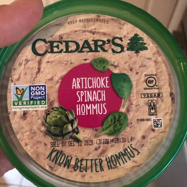 photo of Cedar's Foods Artichoke spinach Hommus shared by @gl1966 on  13 Nov 2020 - review