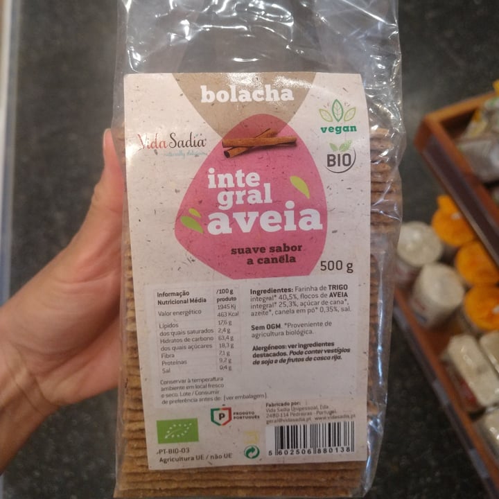 photo of Vida Sadia Bolacha integral Aveia shared by @tamirisst on  12 May 2022 - review