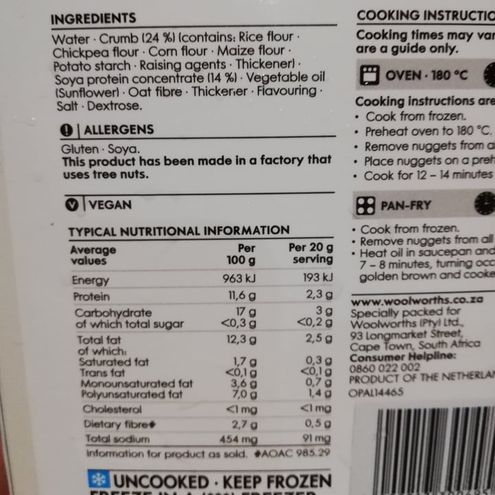 photo of Woolworths Food Plant Powered Protein Nuggets shared by @simonel on  23 Dec 2020 - review