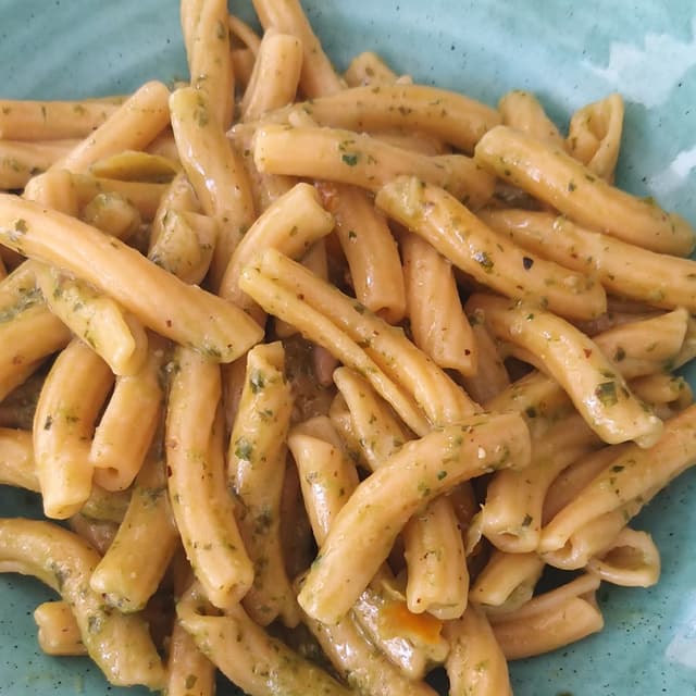 Photo of the dish “Riccioli Di Teff Con Pesto Al Basilico E Agrumi”