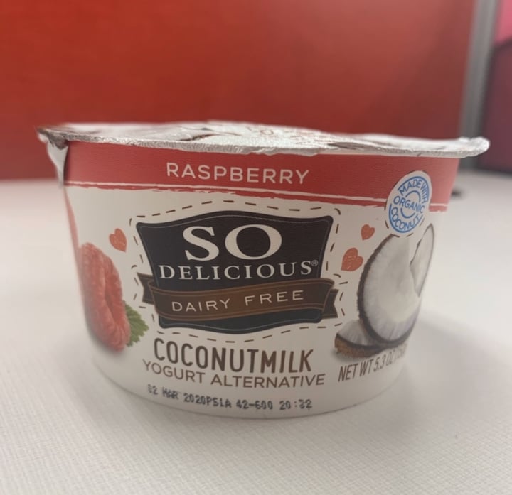 review photo of So Delicious Dairy Free Raspberry Coconutmilk Yogurt Alternative shared by @stphsmth on 01 Apr 2020 - review