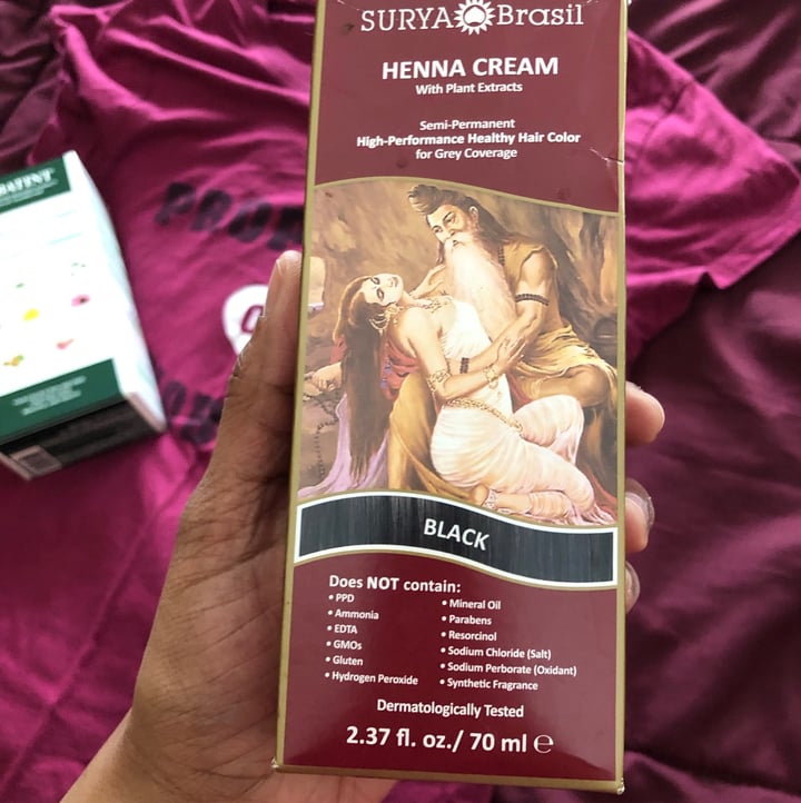 photo of Creme Coloração Henna Surya Henna shared by @veganmadhuri on  24 Feb 2021 - review