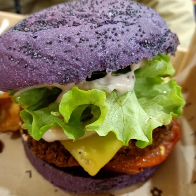 Foto do prato “Flower burger”