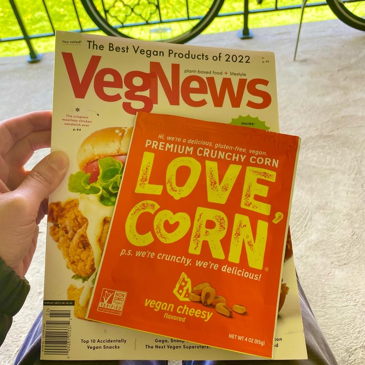 photo of Love, Corn Vegan Cheesy shared by @timvegmalone on  27 Apr 2022 - review