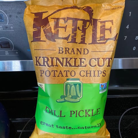 Kettle Brand Krinkle Cut Dill Pickle Potato Chips, 7.5 oz