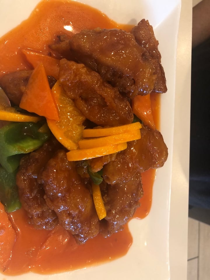 photo of VeGreen Vegetarian Fusion Restaurant Vegan Orange Chicken shared by @courtlynn on  04 Mar 2020 - review