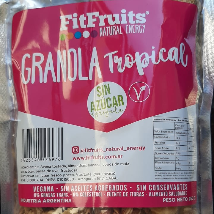 photo of Fitfruits Granola tropical shared by @moritaveggie on  10 Jul 2021 - review