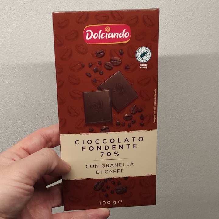 photo of Dolciando Cioccolato fondente 70% con granella di caffè shared by @danga on  29 Mar 2022 - review
