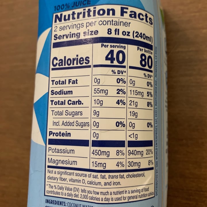 review photo of One One 100% Coconut Water shared by @inkymycat on 31 Aug 2021 - review