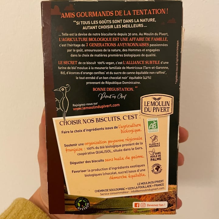 photo of Le Moulin Du Pivert Tentation enrobés de chocolat noir - Écorces D’orange shared by @anna1700 on  23 Dec 2021 - review