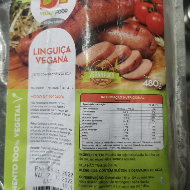 review photo of D+ Vegan food Linguiça shared by @ellendia on 08 May 2022 - review