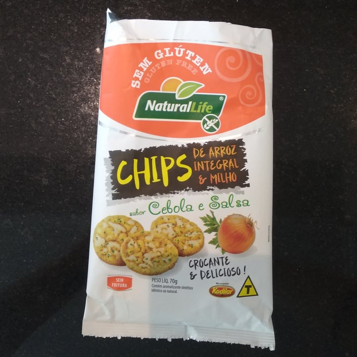 review photo of NaturalLife Chips de arroz integral e milho sabor cebola e salsa shared by @fefrischrib on 29 Oct 2022 - review