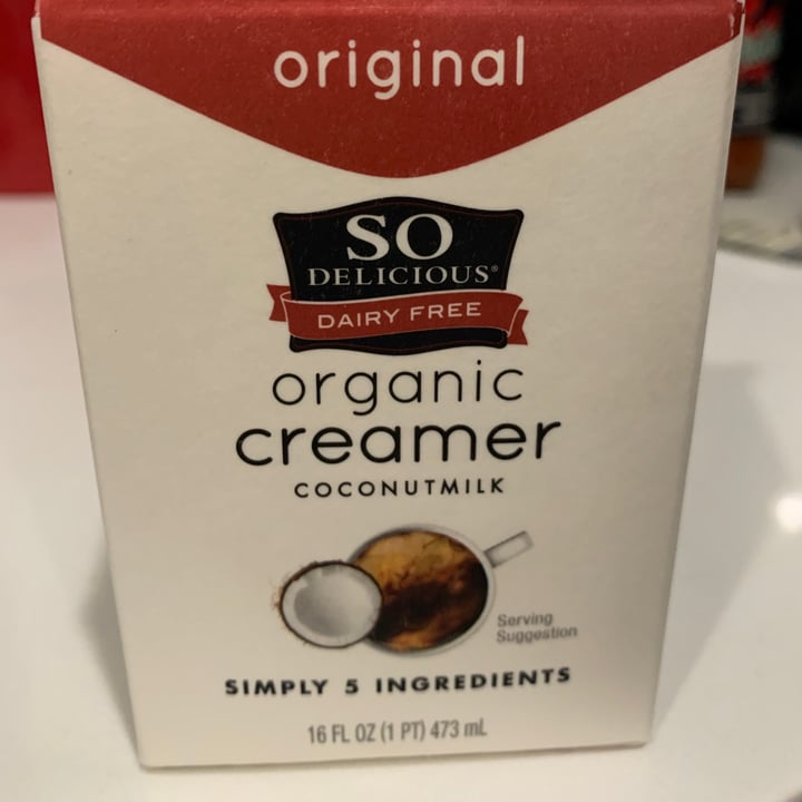 photo of So Delicious Dairy Free Organic Creamer Coconutmilk Original shared by @anabella7 on  29 Apr 2020 - review