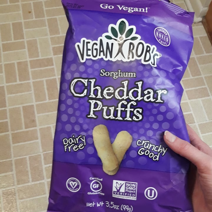photo of Vegan Rob's Cheddar Puffs shared by @hannahamell on  04 Aug 2021 - review