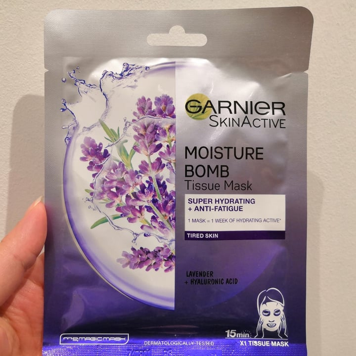 photo of Garnier Moisture bomb super hydrating sheet mask shared by @ilariag on  01 Apr 2022 - review