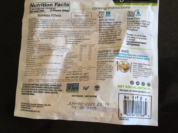 review photo of Gardein Golden Plant Based F'sh Filets shared by @chloeavrill on 31 Mar 2020 - review