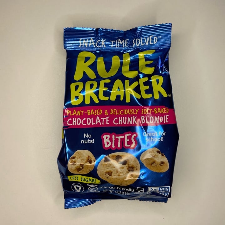 photo of Rule Breaker Snacks Chocolate Chunk Blondie Bites shared by @perfectlyplantbased on  07 Jan 2022 - review