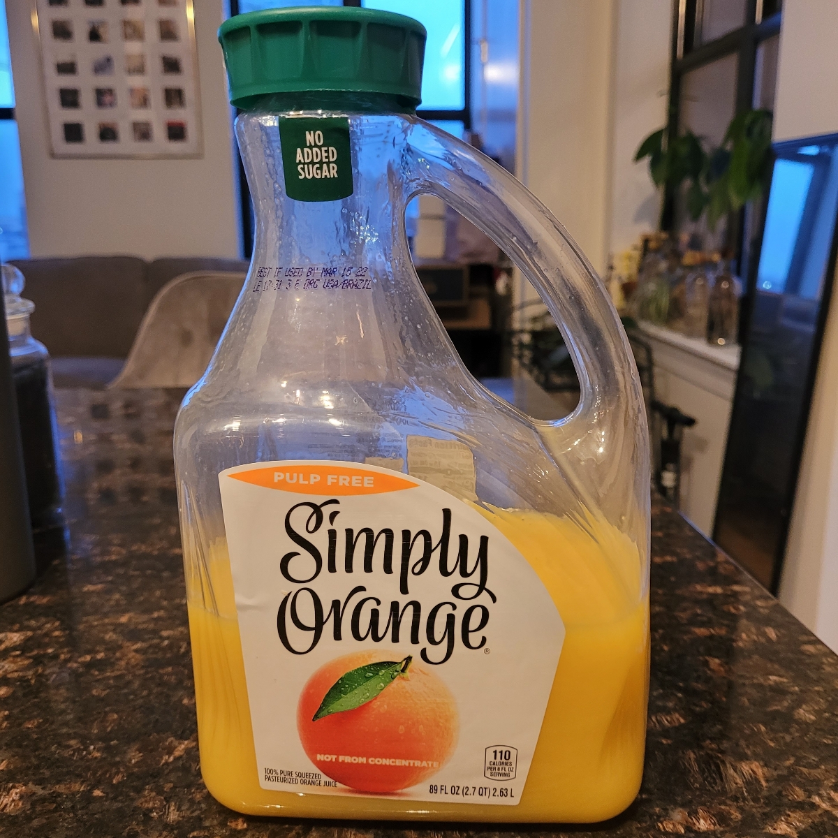 Simply Orange Juice Pulp Free - 89 oz jug