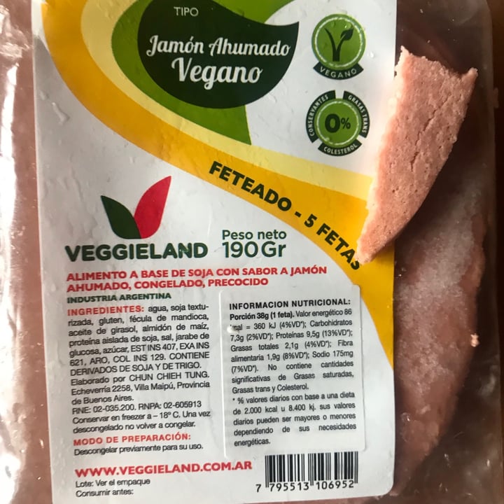 review photo of Veggieland Jamón Ahumado Vegano 1kg shared by @aracelinicole on 06 Jun 2021 - review
