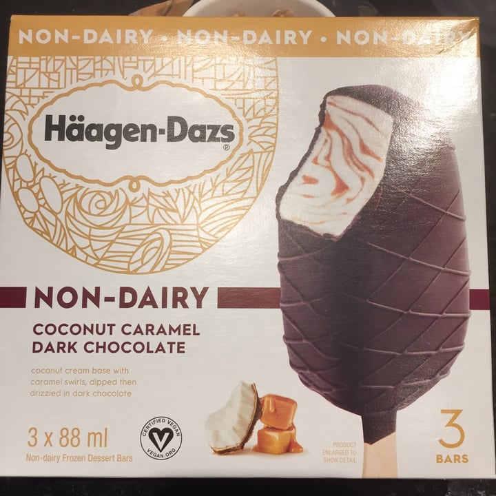 photo of Häagen-Dazs Coconut Caramel Dark Chocolate Bars shared by @malarky on  18 Feb 2021 - review