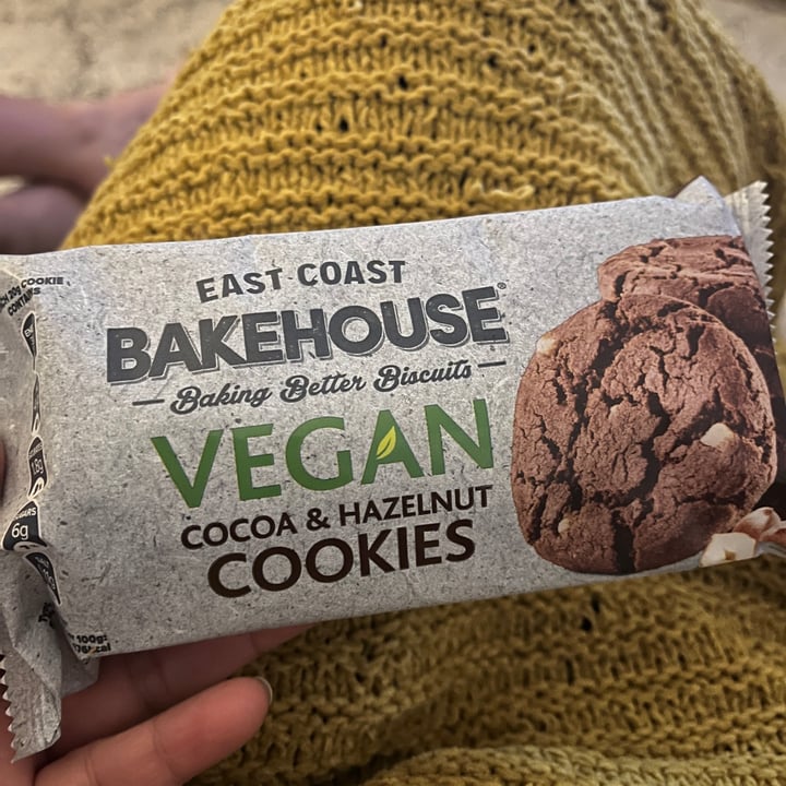 photo of East Coast Bakehouse Vegan cocoa & hazelnut cookies shared by @devineoleary on  09 Feb 2022 - review