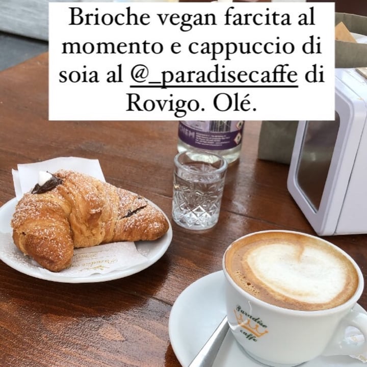 review photo of Paradise Caffè Brioche vegan shared by @simonastefani on 16 Jun 2022 - review