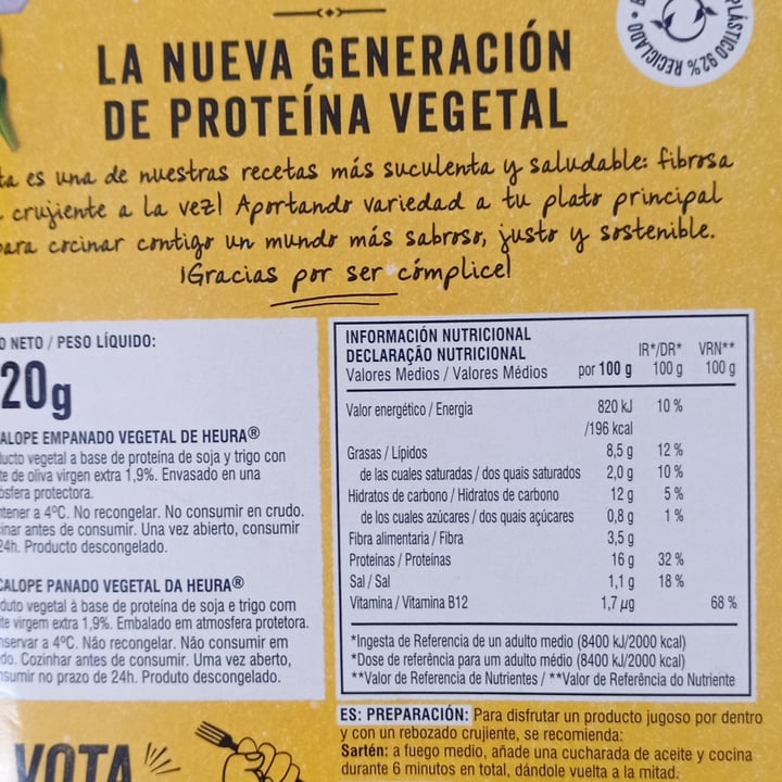 review photo of Heura Escalope empanado shared by @veggielauher on 22 Nov 2022 - review