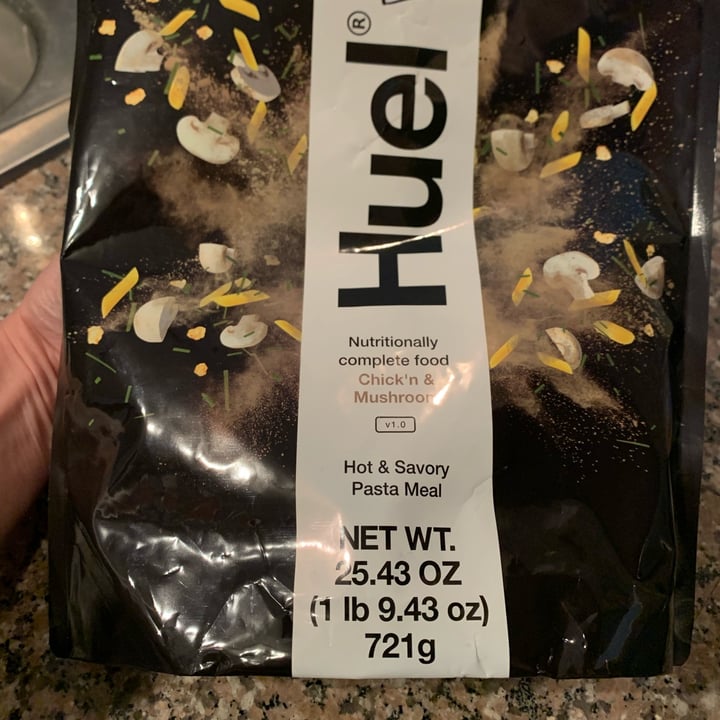 photo of Huel hot and savory pasta meal - chick’n and Mushroom shared by @drichi on  10 May 2022 - review