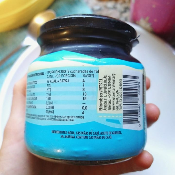 photo of Vívet Crema de Cajú Natural shared by @celisosaluna on  15 Oct 2021 - review